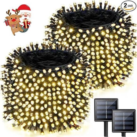 Super-Long 2-Pack Each 85FT Solar String Lights Outdoor, 480 LED - Picture 7 of 7